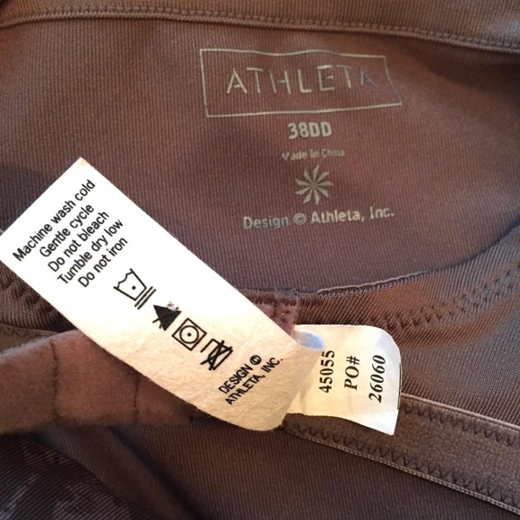 ATHLETA Twist Back Built-in Bra Tank/ Brown /38DD - Picture 4 of 6